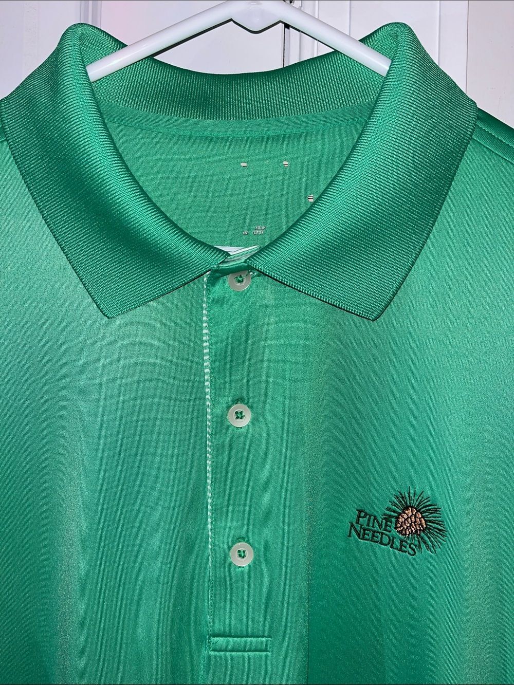 Oxford Bright Green Polyester Mens Pine Needles Golf Polo Shirt XL Pinehurst